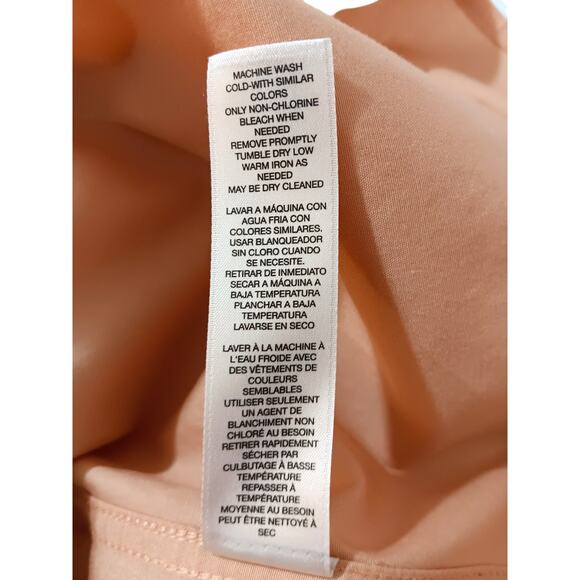 CHICO'S 3 No Iron Shirt Blouse Top Career Casual Professional 16 XL Peach Orange - Picture 7 of 8